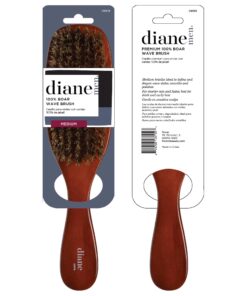 Diane Premium 100% Boar Wave Brush for Men and Barbers – Medium Bristles for Thick Coarse Hair – Use for Detangling, Smoothing, Wave Styles, Soft on Scalp, Restore Shine and Texture 20 71656ktHe7L