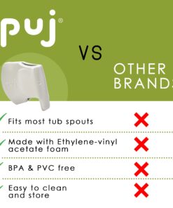 Puj – Snug, Ultra-Soft Spout Cover for Bathtub Taps, BPA-and-PVC-Free Faucet Cover for Safe Baths, Non-Absorbent Bathtub Faucet Cover, Kids’ Bathroom Safety Products, Grey 15 7165C2zr2RL