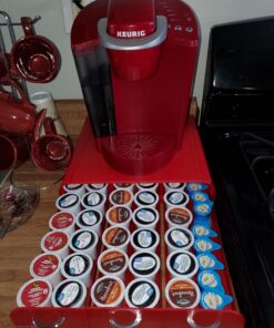 Mind Reader Single Serve Coffee Organizer with 3 Drawers Pod, 12.25" L x 13.5" W x 2.5" H, 36 Capacity, Red 48 716602s6MXL