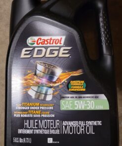 Castrol Edge Euro 5W-30 A3/B4 European Advanced Full Synthetic Motor Oil, 5 Quarts 5 Quart A3/B4 Advanced Full Synthetic 26 71663s8oS7L
