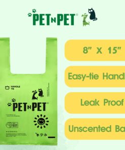 Alternative view of PET N PET Poop Bags Unscented | Dog Poop Bags with Tie Handles | USDA Certified 38% Biobased Dog Waste Bags | Cat Poop Bags | Durable Dog Bags for Poop | Easy Dispensing 200 Counts Poop Bags for Dogs 200 Count (Pack of 1)