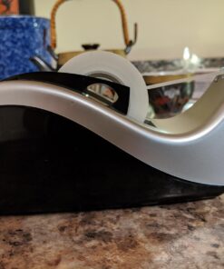Scotch Desktop Tape Dispenser, Silvertech Two-Tone (C60-ST) 1 Count (Pack of 1) 51 7166T5sy54L