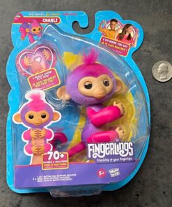 Fingerlings 2023 NEW Interactive Baby Monkey Reacts to Touch – 70+ Sounds & Reactions – Charli (Purple) Purple 21 7167agoN5BL