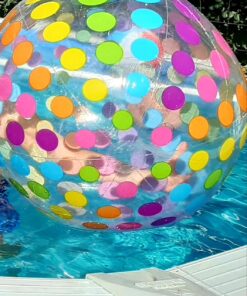 Intex Jumbo Inflatable Colorful Polka Dot Giant Beach Ball (Set of 2) | 59065EP 13 7167cDmOf0L