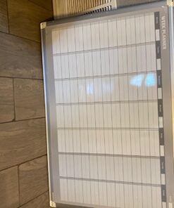 MasterVision Magnetic Dry Erase Monthly Calendar Planner Push Pin Corkboard Combo with Marker Tray, 24" x 36", Gray Plastic Frame, White, MB0707186P 24" x 36" 36 7168CIbyaL