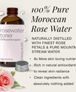 Poppy Austin 120mL Rose Water Toner for Face - Pure Face Toner, Cruelty-Free Rosewater Facial Toner - Triple Purified Rose Water for Face, Alcohol Free Rosewater Toner - Moroccan Rose Toner for Face 15 7168P9rdOL