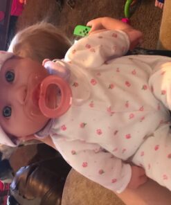 JC Toys - La Baby | Caucasian 16-inch Medium Soft Body Baby Doll | Washable | Removable Purple Outfit w/Hat and Pacifier | for Children 12 Months + Purple Caucasian 30 7168X Y19L