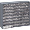 Durham 317-95 Gray Steel Cabinet, 25-7/8" Width x 21-3/8" Height x 6-3/8" Depth, 64 Plastic Drawer