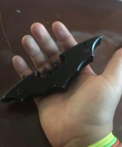 Dark Twin Blade Knife - Double Edge Folding Pocket with clip, 11" Stainless Steel Two Sharp Cut (Black) Black 72 7169DxAghhL