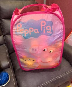 Idea Nuova Peppa Pig Pop Up Hamper with Durable Carry Handles, 21" H x 13.5" W X 13.5" L 14 7169TnzgDgL