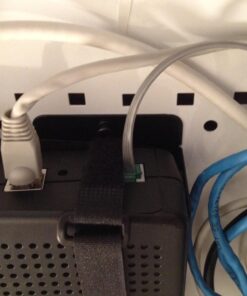 Legrand - OnQ Universal Wall Mounting Plate, Secure Devices in Structured Media Enclosure, Cable Management Box, 2 Velcro Hook and Loop Straps, Recessed Media Box to Organize Cable, Black, 36489601 Half Width Universal 24 7169cBSj34L