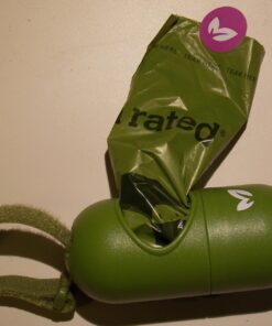 Earth Rated Leash Dispenser & 15 Dog Poop Bag Bundle Pack - Ultra-Thick Doggie Waste Bags with Holder | Lavender-Scented With Leak-Proof Security 1 Dispenser, 15 Bags 45 7169cs87mkL