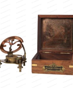 Alternative view of Vintage Marine WEST London Antique 2.5" Brass Sundial Compass Nautical Decor Big Brass Triangle Sundial Compass with Adjustable Screw Legs ...