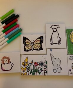 SL crafts Mini Stretched Canvas 3.5"X2.75" (1 Pack of 12 Mini Canvases) 35 7169yHpJ5wL