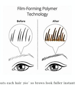 Elizabeth Mott Eyebrow Gel Makeup - Queen of the Fill Brow Tint and Filler - Brush to Fill in Eyebrows and Cover Gray Hairs - Cruelty Free - Dark Medium Brown, 4g 26 716BzBTv4YL