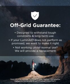 LuminAID 2-in-1 Solar Camping Lantern and Phone Charger - Inflatable LED Lamp for Camping, Hiking and Travel - Emergency Light for Power Outages, Hurricane, Survival Kits - As Seen on Shark Tank Firefly Warm White 150 Lumens 17 716C9BqYHEL