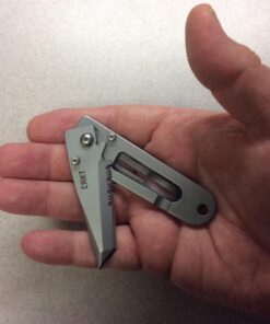 Alternative view of COLUMBIA RIVER KNIFE & TOOL K.I.S.S. EDC Folding Pocket Knife: Compact Everyday Carry, Dual Grind Tanto, Serrated Frame Lock, Skeletonized Handle, Pocket Money Clip 5510 Gray - Serrated