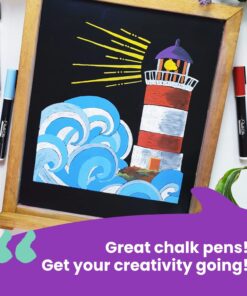 Fine Tip Chalkboard Chalk Markers (8 Pack 3mm) Classic Earth Color Ink - Erasable Dry Erase Marker Pens for Blackboards, Bistro, Window | 3mm Reversible Bullet & Chisel Point 3mm Fine Tip - Earth / Classic 22 716D0ijHD7L