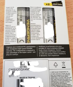 Corsair Vengeance Performance Memory Kit 32GB DDR4 2666MHz CL18 Unbuffered SODIMM (2x16GB) 2666Mhz C18 (2 x 16GB) 51 716Ee4k9TIL