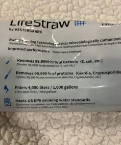 LifeStraw Personal Water Filter for Hiking, Camping, Travel, and Emergency Preparedness Blue 1 Pack 34 716FFIYWQ L