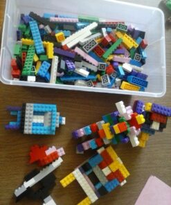 SCS Direct Building Block Bricks- Set of 1000 Pc Bulk Set-10 with 54 Roof Pieces- Compatible & Tight Fit with All Major Brands- Great for Activity Tables, Creativity & School Projects 66 716FXE16Q L