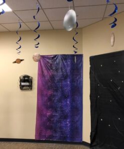 Beistle 10 Piece Solar System Whirls Outer Space Hanging Swirls Educational Classroom Planets Decorations, One size fits most, Multicolored 32 716GTlrnSCL