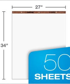 Alternative view of TOPS Easel Pad, 3-hole punched, white, 15 lb, plain white, 50 SH/PD, 2 per Carton (7903) 2-Count