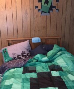 (Set of 4) LucyM Wall Decal Digging Steve; Creeper Inside Wall; Baby Pig; Baby Cow 41 716GtoViDJL