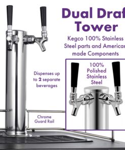 Kegco K309SS-124" Wide Homebrew Single Tap Stainless Steel Digital Kegerator 20 716HTQMZtL