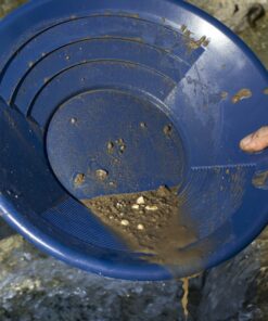 SE 12 Inch Gold Panning Pan - Dual Riffles for Easier Mining and Prospecting, Blue 12" 11 716Hcs1lAsL