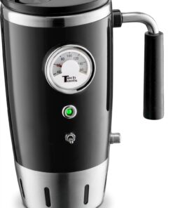Tech Tools Heated Car Travel Mug - Keeps Your Bevrege Hot - Retro Style - Stainless Steel 12 Volts (Black) Black 3 716Hd54oYL