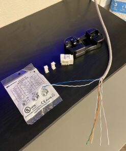 Cable Matters UL Listed 25-Pack RJ45 Keystone Jack, Cat6 Keystone Jacks in White and Keystone Punch-Down Stand 35 716I8ZExK L