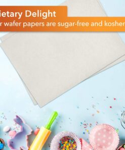 Oasis Supply 100 Piece Edible Rectangle Wafer Paper Pack, 8" by 11", White O-Grade Letter 8"x11" 26 716IwjJwFPL