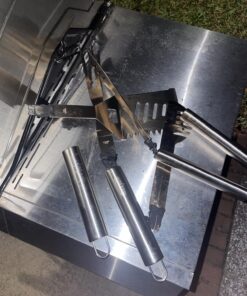 GRILLART Grill Tools Grill Utensils Set - 3PCS BBQ Tools, Stainless Barbeque Grill Accessories - Spatula/Tongs/Fork, with Insulated Glove, Ideal BBQ Set Grilling Tools for Outdoor Grill, Gifts for Men Black 15 716JKFlLFL