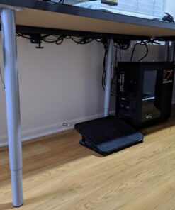 Electriduct Large J Channel Cable Raceway Self Adhesive Desk Cord Organizer and Wire Manager for Computer, Gaming and Entertainment Centers - Black - 48" (4 Feet) Large 48" Raceway 1 57 716JV9 N9VL