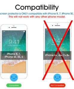 amFilm Screen Protector 4.7“ for Apple iPhone SE 3 SE2, iPhone 8, iPhone 7, iPhone 6S and iPhone 6 Tempered Glass, 2 Pack 44 716K26r5qXL