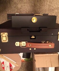 U.S. Art Supply Coronado Black Cherry Easel, Large Adjustable Wooden French Style Field and Studio Sketchbox Tripod Easel with Drawer, Artist Wood Palette, Premium Beechwood, Painting, Sketching Stand 26 716KMuRZ8aL