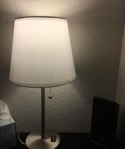 360 Lighting Justin 18" High Small Modern Accent Table Lamps Set of 2 USB Port Pull Chain Silver Finish Metal White Shade Living Room Charging Bedroom Bedside Nightstand House Office Home Justin Silver 46 716KWxP8VML