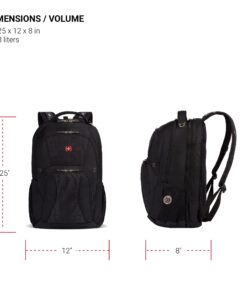 Swiss Gear SA1908 Black TSA Friendly ScanSmart Laptop Backpack - Fits Most 17 Inch Laptops and Tablets 58 716L4L8KQPL