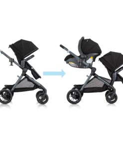 Evenflo Pivot Xpand Modular Travel System with LiteMax Infant Car Seat with Anti-Rebound Bar (Ayrshire Black) Ayrshire Black 17 716L85JwalL