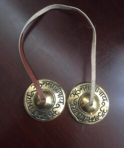 3” Tingsha Bell Cymbals Set - Om Nama Shivay Embossed Tibetan Chimes - Great for Yoga, Meditation, Spiritual, Mindfulness or Relaxation - Handmade in Nepal 22 716M2UAQmcL