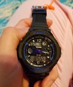 FANMIS Unisex Sports Watches Military Analog Digital Display Watch Multifunction Dual Time Alarm Stopwatch Backlight 50M Waterproof Outdoor Sports Watch blue 34 716MAl5OwVL 1