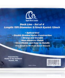 Double-Braided Nylon Dock Line from Regatta Marine Essentials (Black, L: 15 ft. D: 3/8 inch Eyelet: 12 inch, 4 Count) 14 716MKt5fNXL