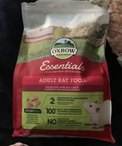 Oxbow Essentials Adult Rat Food - All Natural Adult Rat Food - Veterinarian Recommended- Made in the USA- Rich in Natural Vitamins & Minerals- No Artificial Ingredients- 3 lb. 3 Pound (Pack of 1) 29 716MVMzMr6L