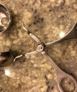 Meat Ballers, JUSTDOLIFE Stainless Melon Ballers Non-Stick Tongs Cake Pop Meatball Spoon Ice Cream Scoop Cookie Dough Scoop for Fruits, Meatball, Cake, Ice Cream, Melon (2 Pack) 21 716NNiAv6vL