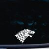 Stark Wolf - 5 1/2" x 3 3/4" die cut vinyl decal/stick for window, car, truck, tool box, laptop, MacBook virtually any hard, smooth surface 3 716NihF0O3L