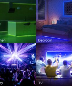 SUPERNIGHT 32.8ft Blue Led Strip Lights, 16.4FT 5050 300 LEDs Strip RGB, Flexible Waterproof Rope Lights, 12V Tape Lights for TV Backlights, Bedroom, Living Room, Party, Holiday Decoration Blue1 11 716NrKczVL