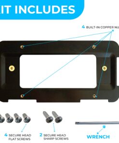 Rear Bumper License Plate Bracket for BMW 2000-2023, Plate Holder Set w 6 Screw Bolts & Wrench Kit, License Tag Mounting Kit, Quality Plate Holders 1 21 716NtUjb8fL