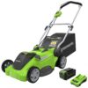 Greenworks 40V 16" Cordless (Push) Lawn Mower (75+ Compatible Tools), 4.0Ah Battery and Charger Included 16" Mower (4.0Ah) 8 716NwtHEGL