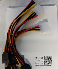 XGATML TxLove 4 Pack 6-Inch/15CM 4pin to 15pin SATA Power Splitter Cable Hard Drive HDD SSD 13 716Q6vBnuL